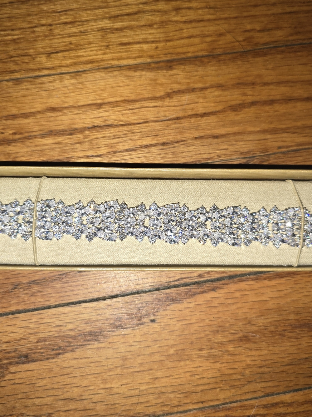 Sparkling Crystal Tennis Bracelet - Silver Tone